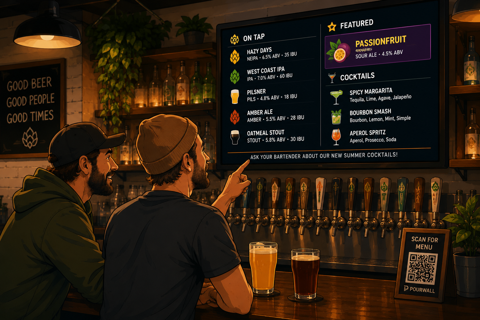How Bars Use TV Menus to Increase Drink Sales