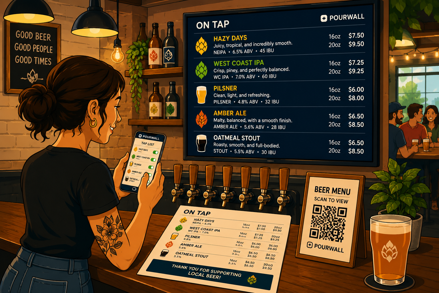 Why Your Bar Needs Digital Screens, QR Codes & Printed Menus